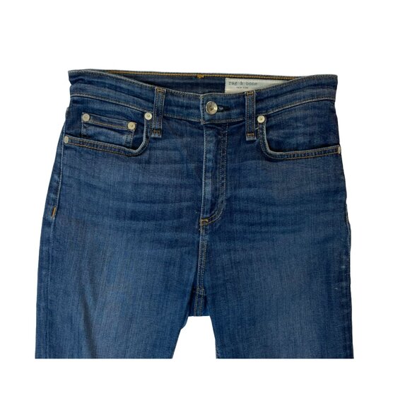 rag & bone Size 26 x 27 Nina High Rise Ankle Skinny Frayed Hem Distressed Knee - Picture 2 of 9